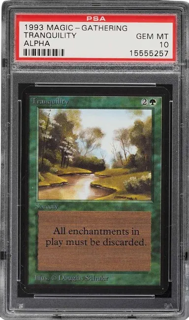1993 Magic The Gathering MTG Alpha Tranquility C G PSA 10 GEM MI